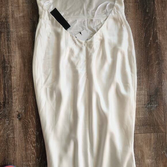 Retrofete Eve Dress in Ivory Size Medium Maxi Open Back Cowl Neckline NWT Bridal - Picture 9 of 15
